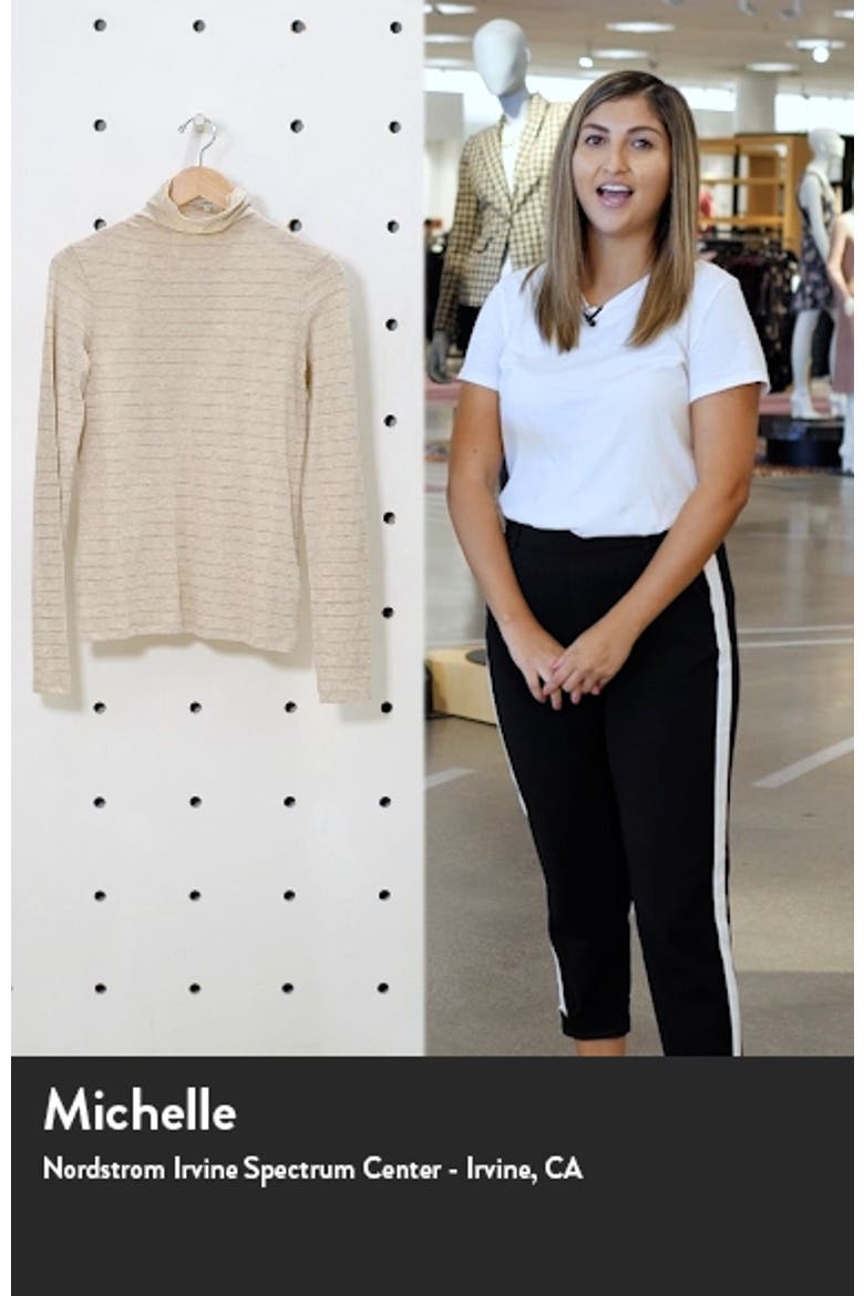 Hazy Chalk Stripe Turtleneck Top video