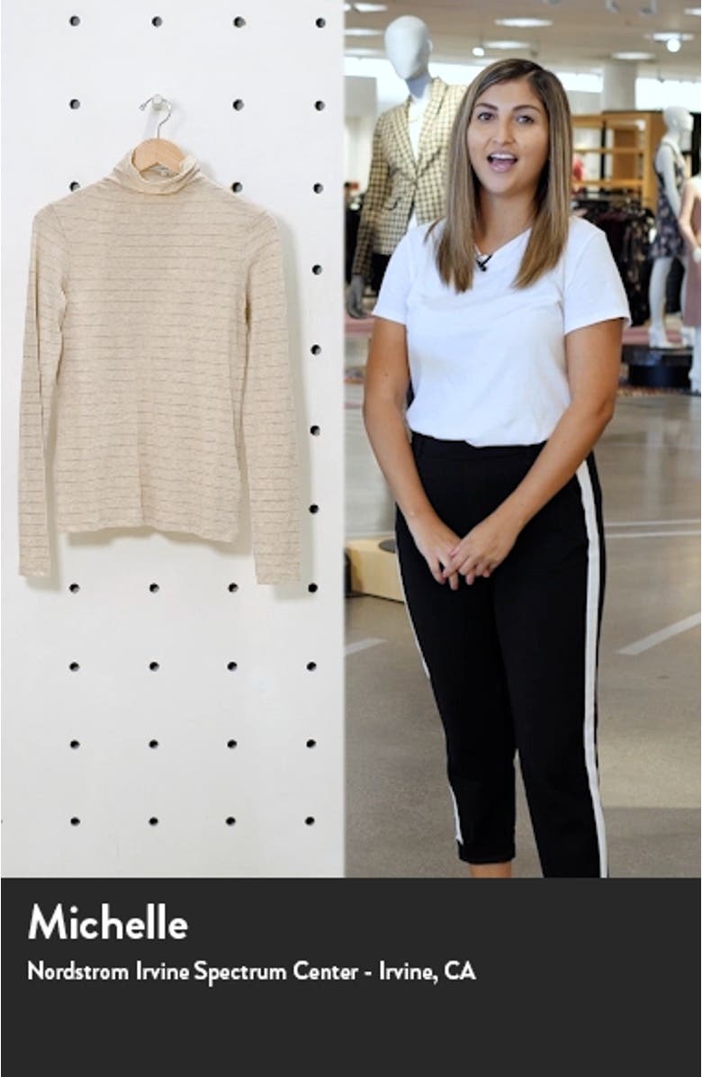 Hazy Chalk Stripe Turtleneck Top, sales video thumbnail