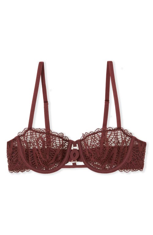 Etam Virtuose N°9 Balconnet Underwire Bra In Burgundy