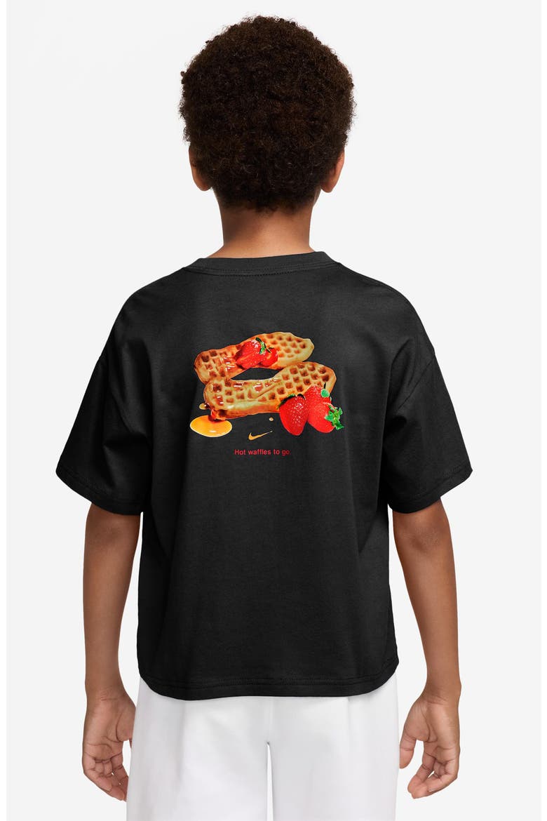 Kids' Sportswear Boxy Graphic T-Shirt, Alternate, color, BLACK