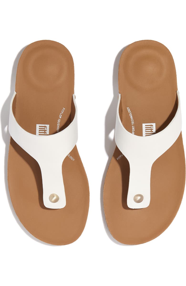 FitFlop iQushion Flip Flop, Alternate, color, Urban White