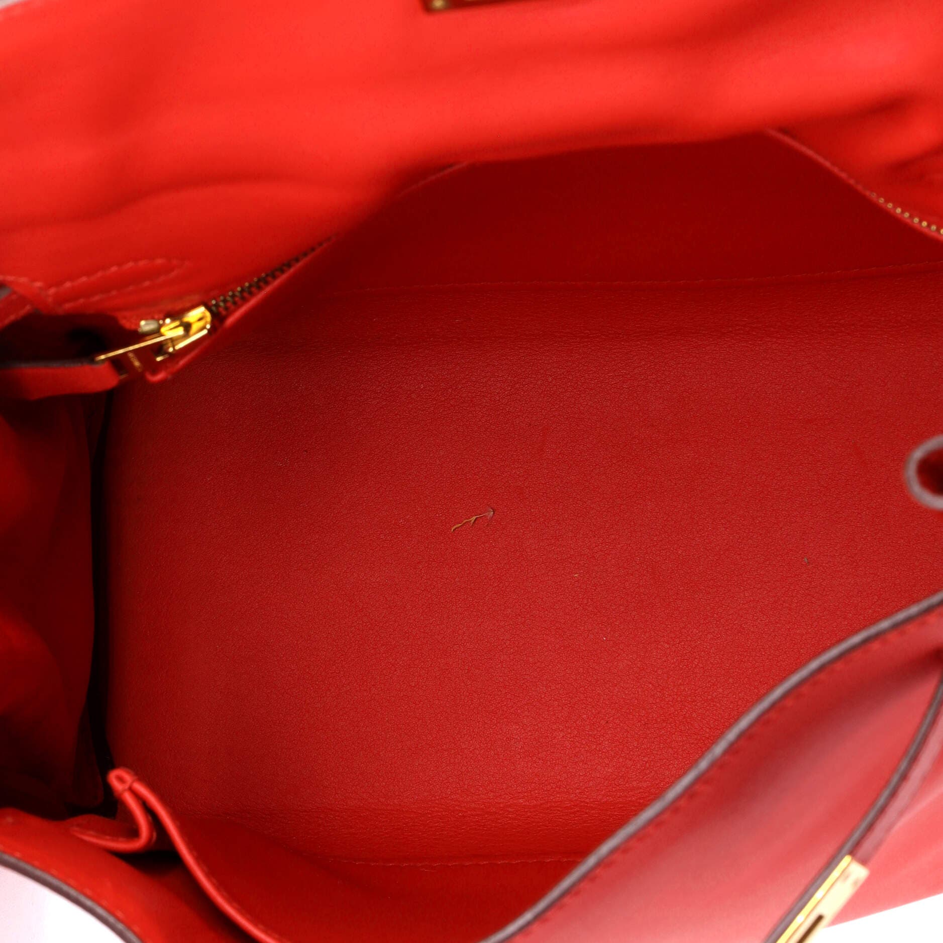 Pre-Owned Hermes Kelly Handbag Red Swift with Gold Hardware 25, Alternate, color, Rouge Tomate