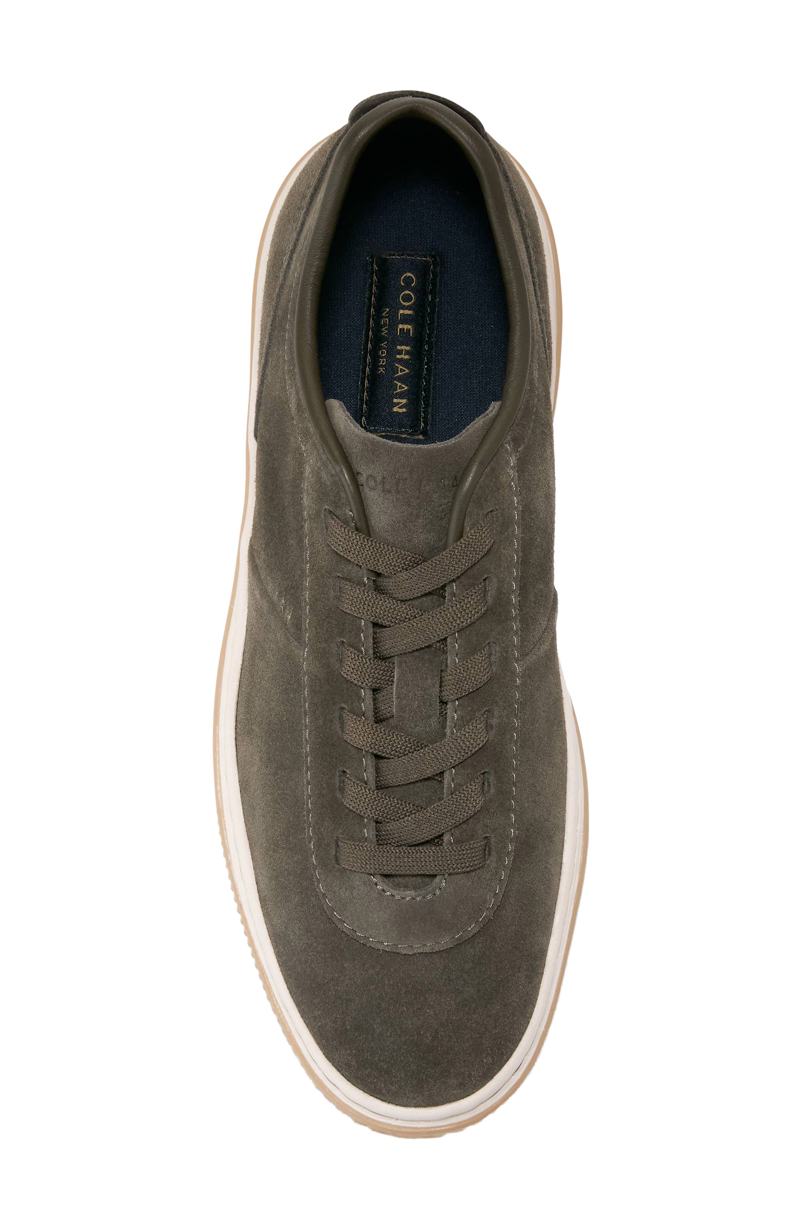 GrandPro Packwell Leather Sneaker, Alternate, color, DEEP OLIVE SUEDE / NATURAL GUM