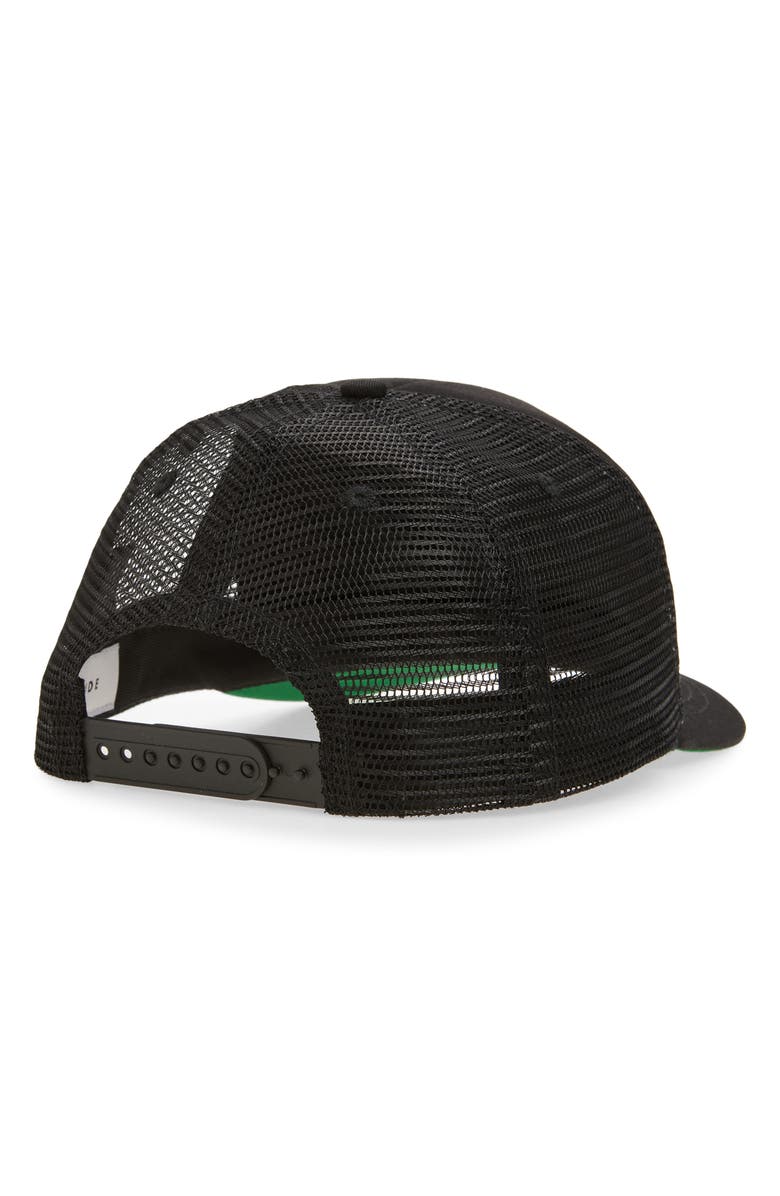 Rhude Fumar '91 Trucker Hat, Alternate, color, Black / White / Red