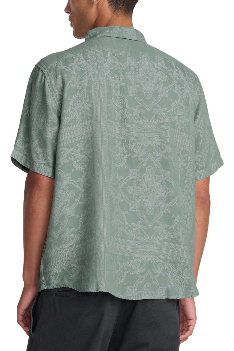 Mellowist Short Sleeve Button-Up Shirt, Alternate, color, JADE