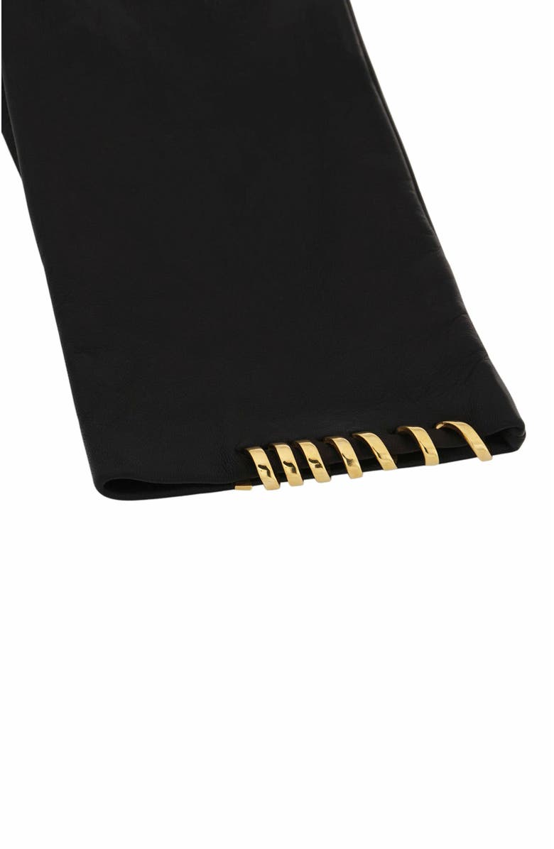 Lanvin Melodie Leather Gloves By Lanvin, Alternate, color, Black