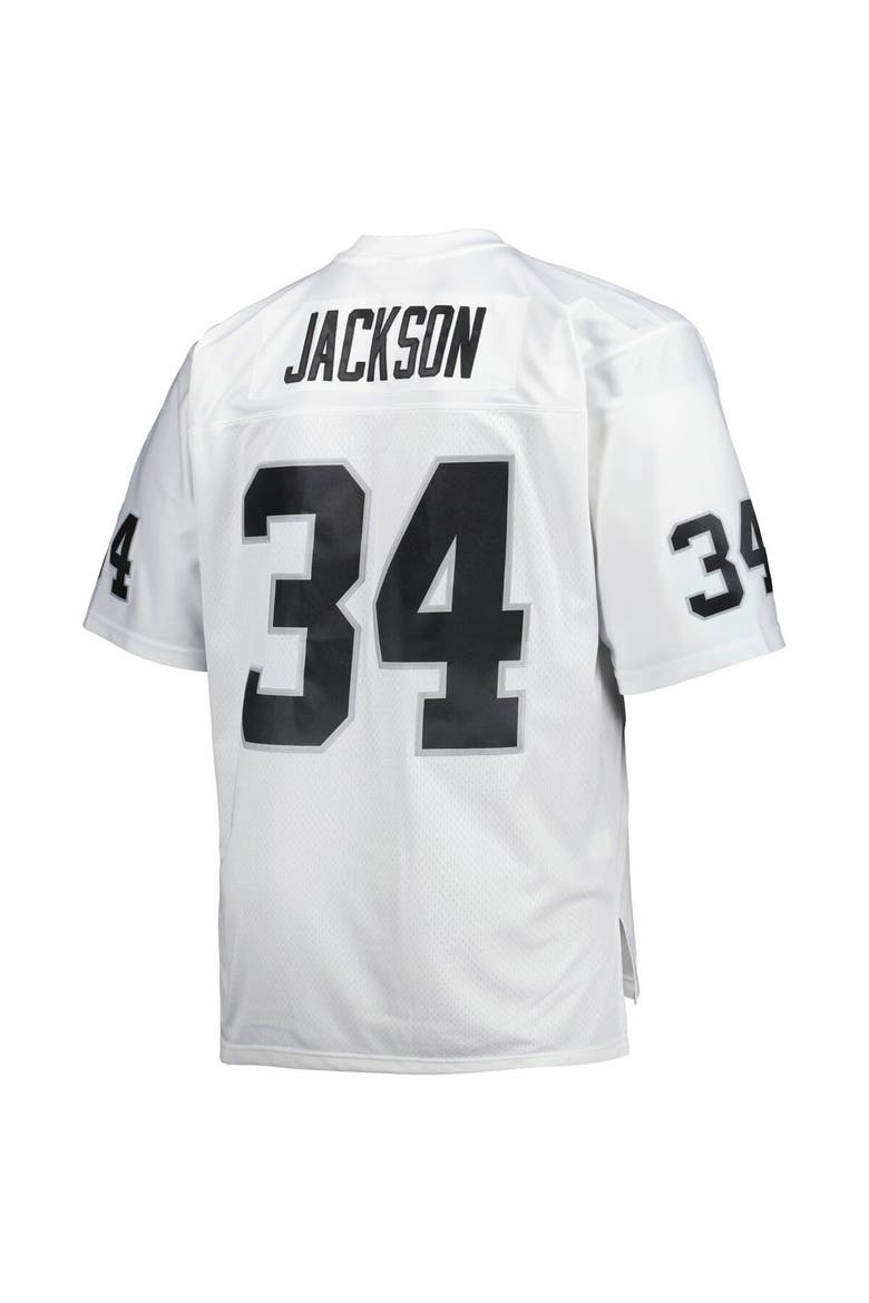 Men's Mitchell & Ness Bo Jackson White Las Vegas Raiders Big & Tall 1988 Retired Player Replica Jersey, Alternate, color, White