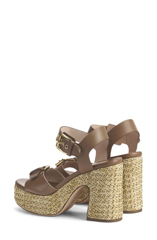 Agl Attilio Giusti Leombruni Agl Sista Ankle Strap Platform Sandal In Cocoa-ghibli