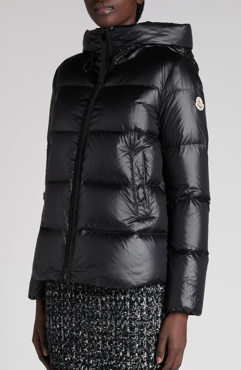 Moncler Serittes Down Hooded Jacket, Alternate, color, Black