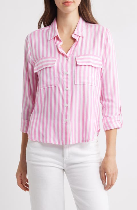Fallon Crop Button-Up Shirt