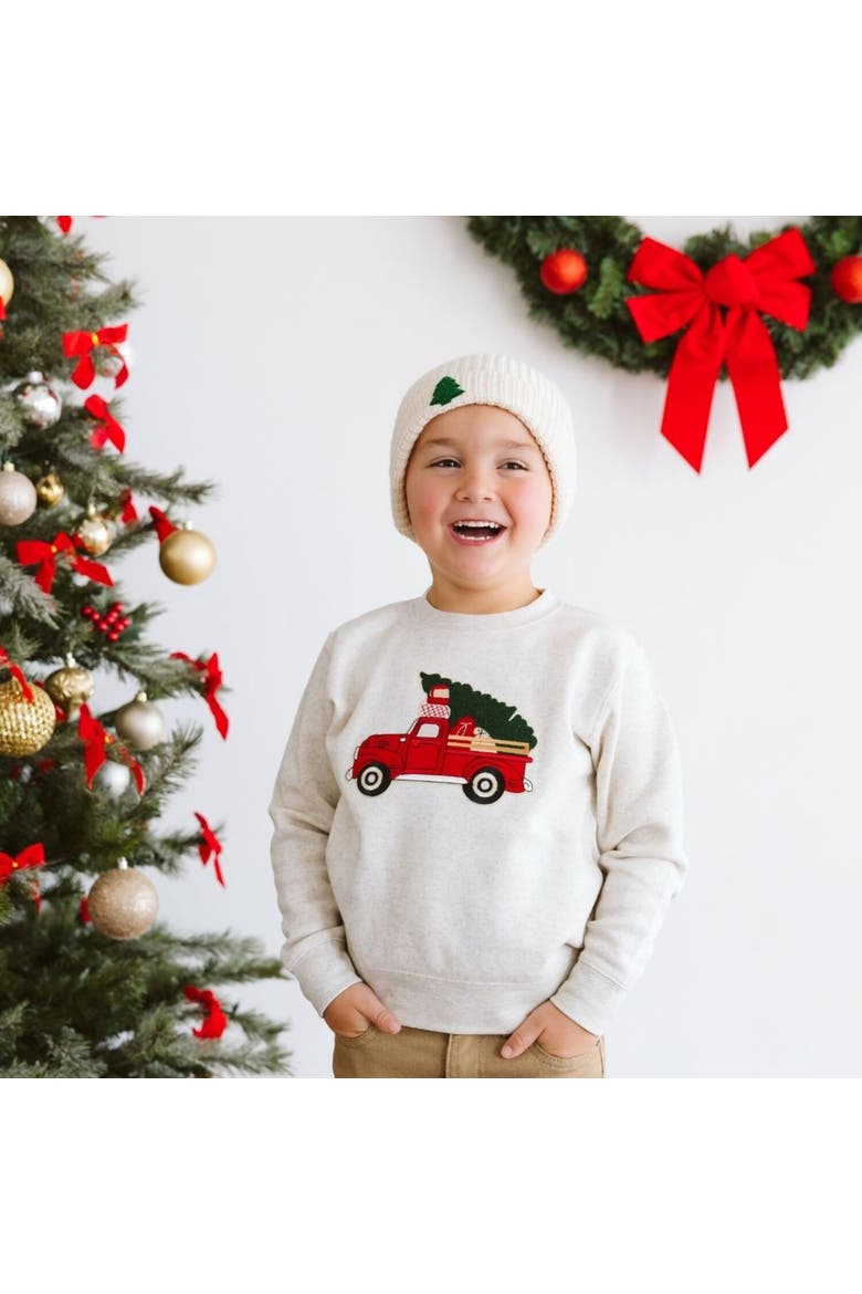 Tree Patch Christmas Beanie, Alternate, color, Natural