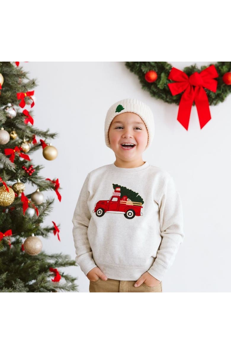 Sweet Wink Tree Patch Christmas Beanie, Alternate, color, Natural