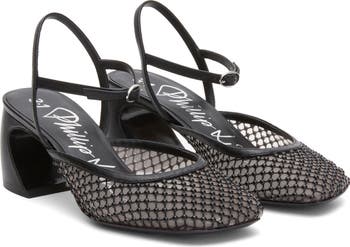 Ankle Strap Crescent Heel Pump