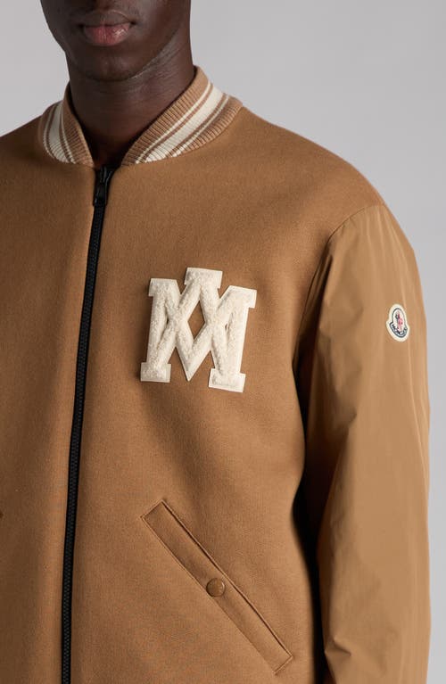 Moncler Vennes Reversible Down Bomber Jacket In Brown