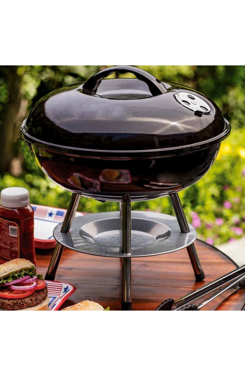 Better Chef Portable 14 in. Charcoal Barbecue Grill, Alternate, color, Black