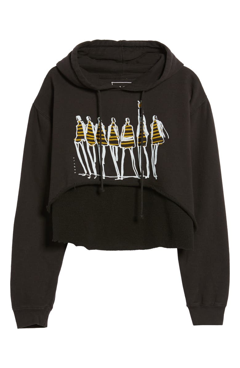 Junk Food x Donald Robertson Stripe Dresses High/Low Hoodie, Alternate, color, 