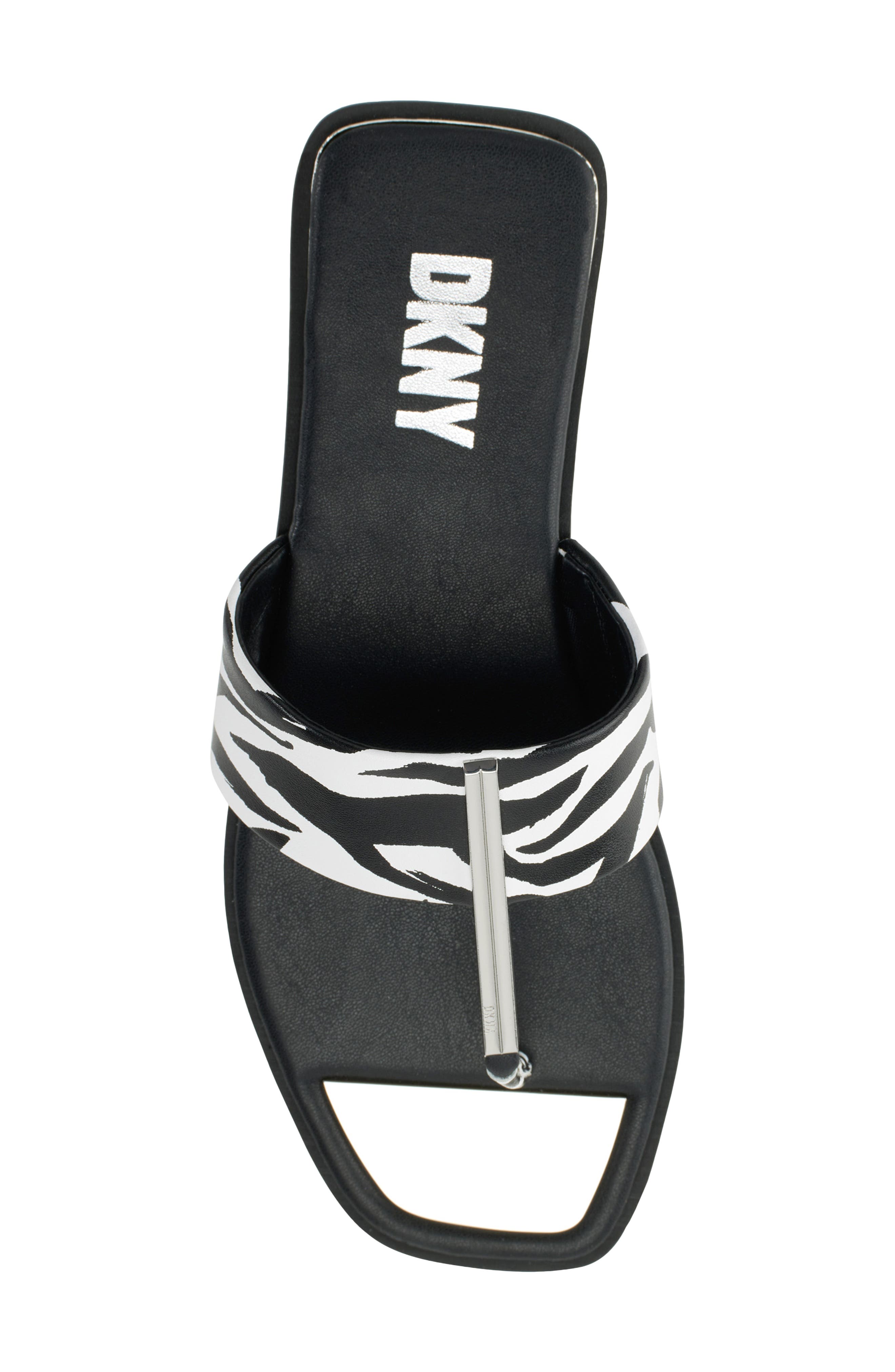 DKNY Deja Flip Flop, Alternate, color, Black/ White