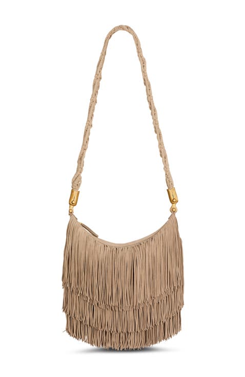 Ebene Hobo fringed suede bag