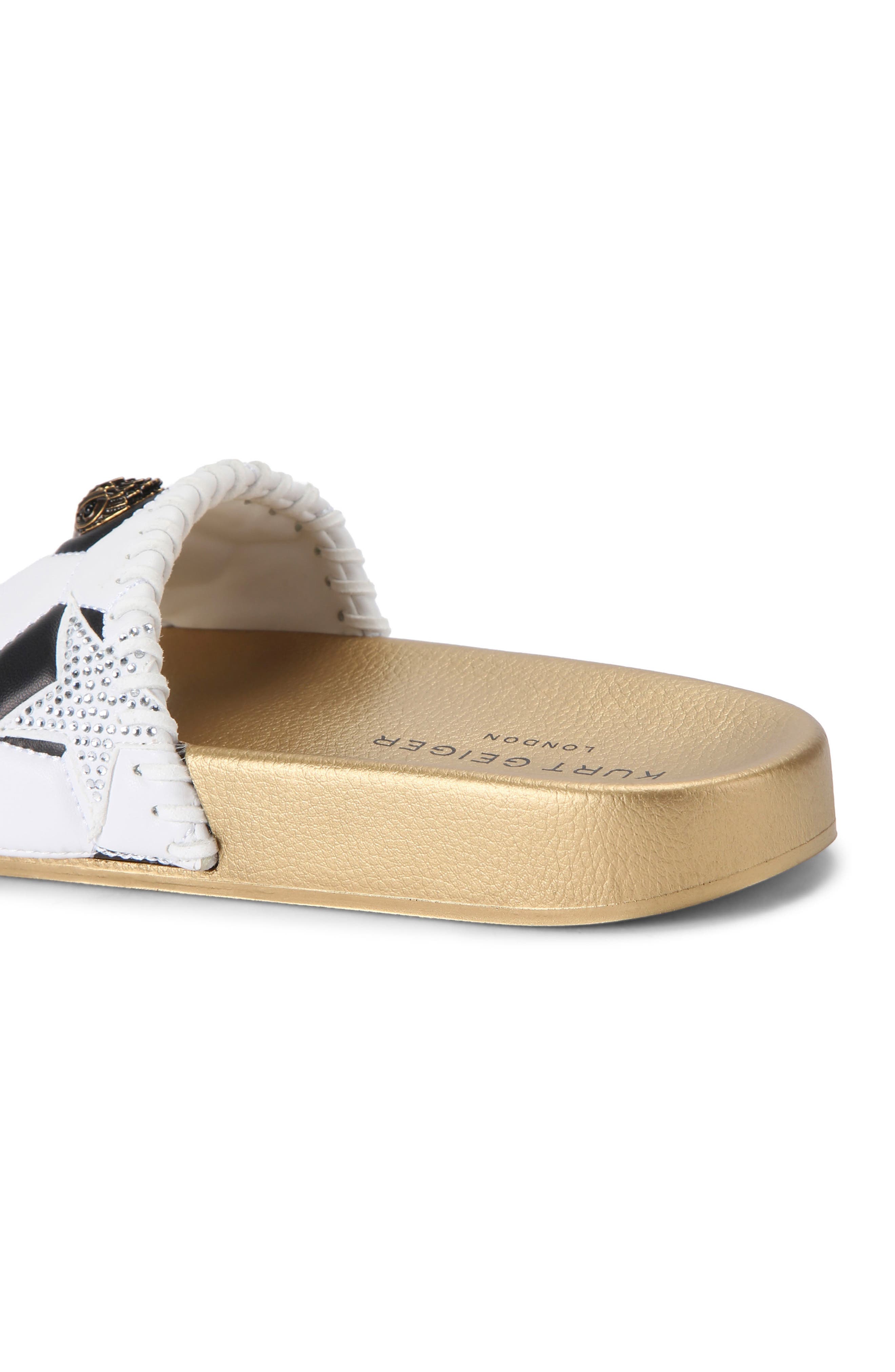 Kurt Geiger London Meena Eagle Slide Sandal, Alternate, color, White
