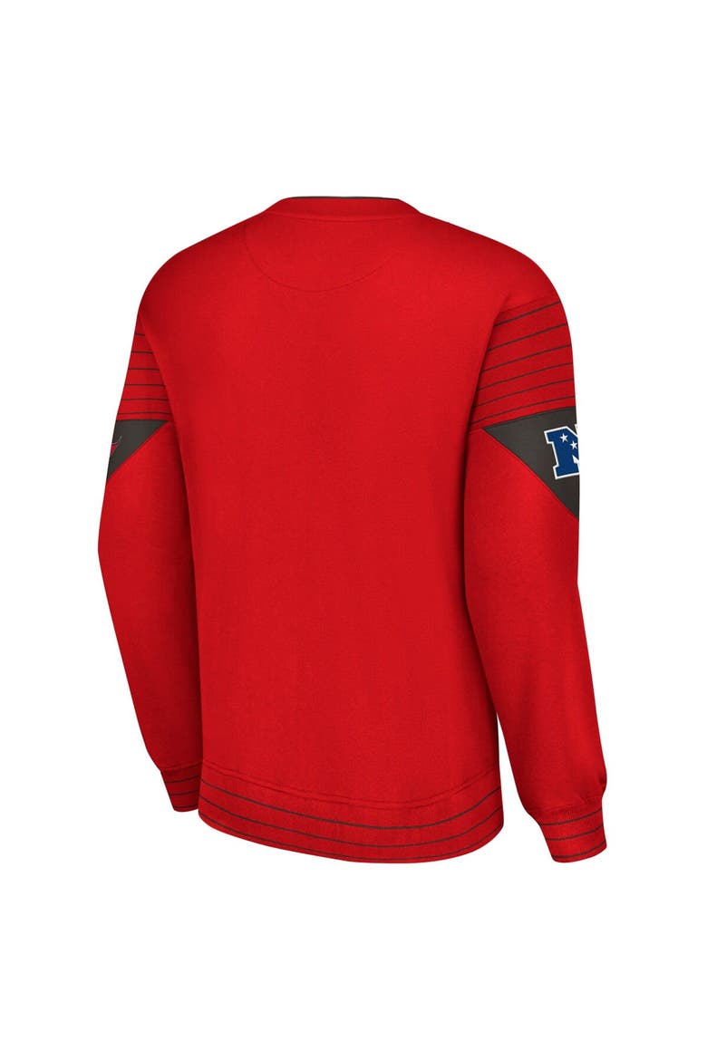 Men's Starter Red Tampa Bay Buccaneers Face-Off Pullover Sweatshirt, Alternate, color, Red