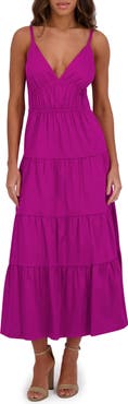 Siena Stretch Cotton Tiered Midi Dress