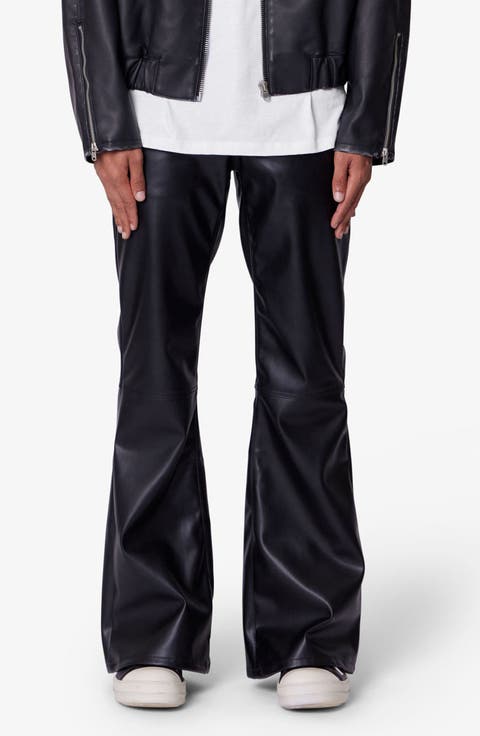 Faux Leather Flare Pants