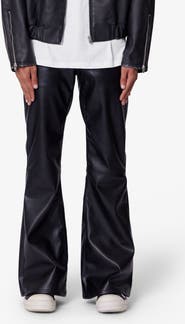 mnml Faux Leather Flare Pants