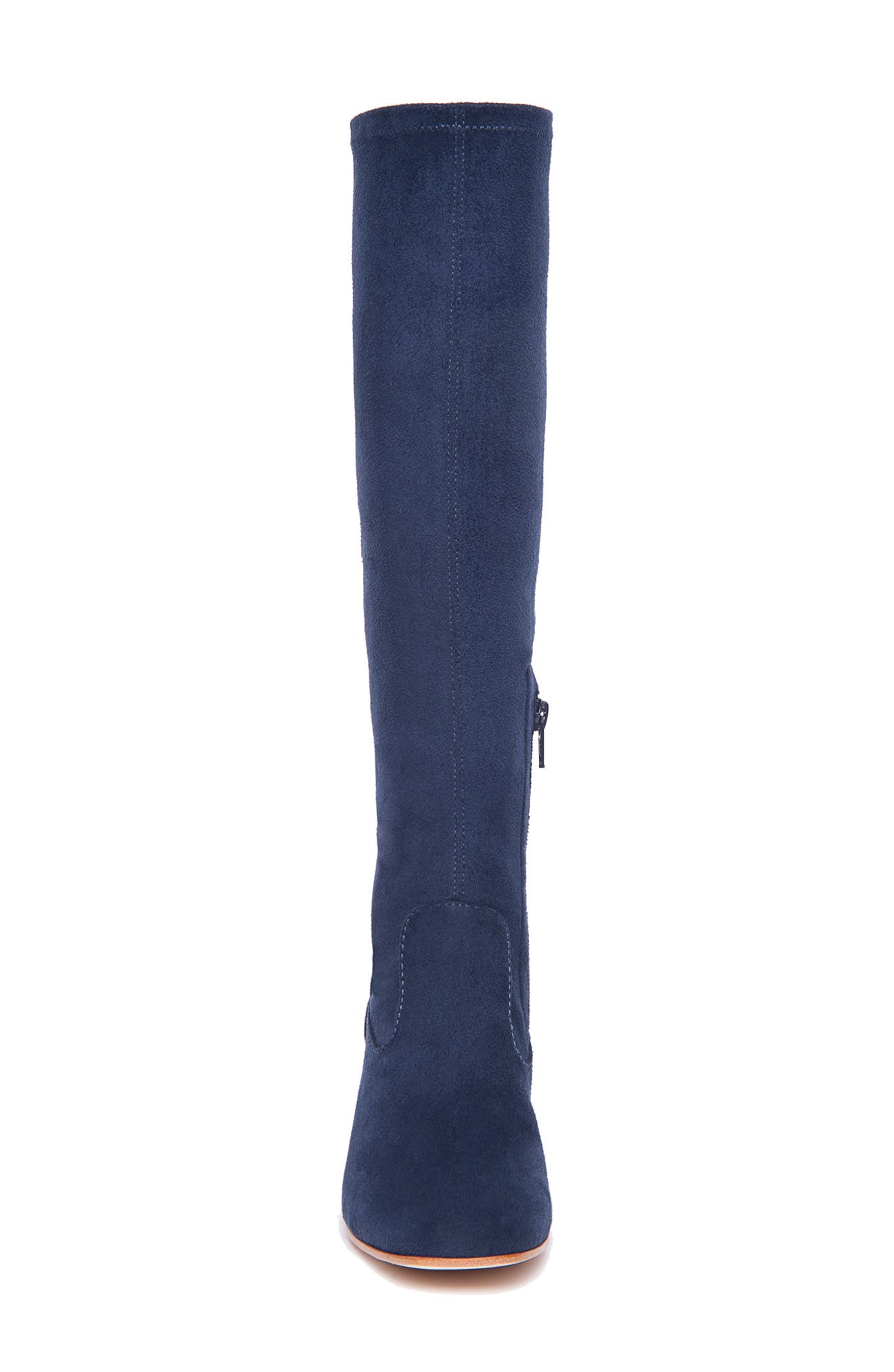Bernardo Knee High Boot, Alternate, color, NAVY FABRIC