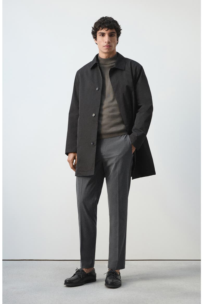 Slim Fit Pleat Front Pants, Alternate, color, GREY