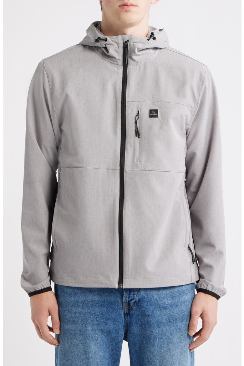 Elite Anti Series Water Repellent Hooded Jacket, Alternate, color, GREY MARLE