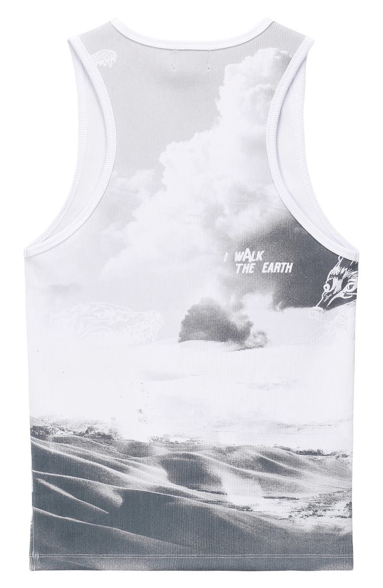 RtA Sylvain Graphic Tank Top, Alternate, color, Grey Chaparral