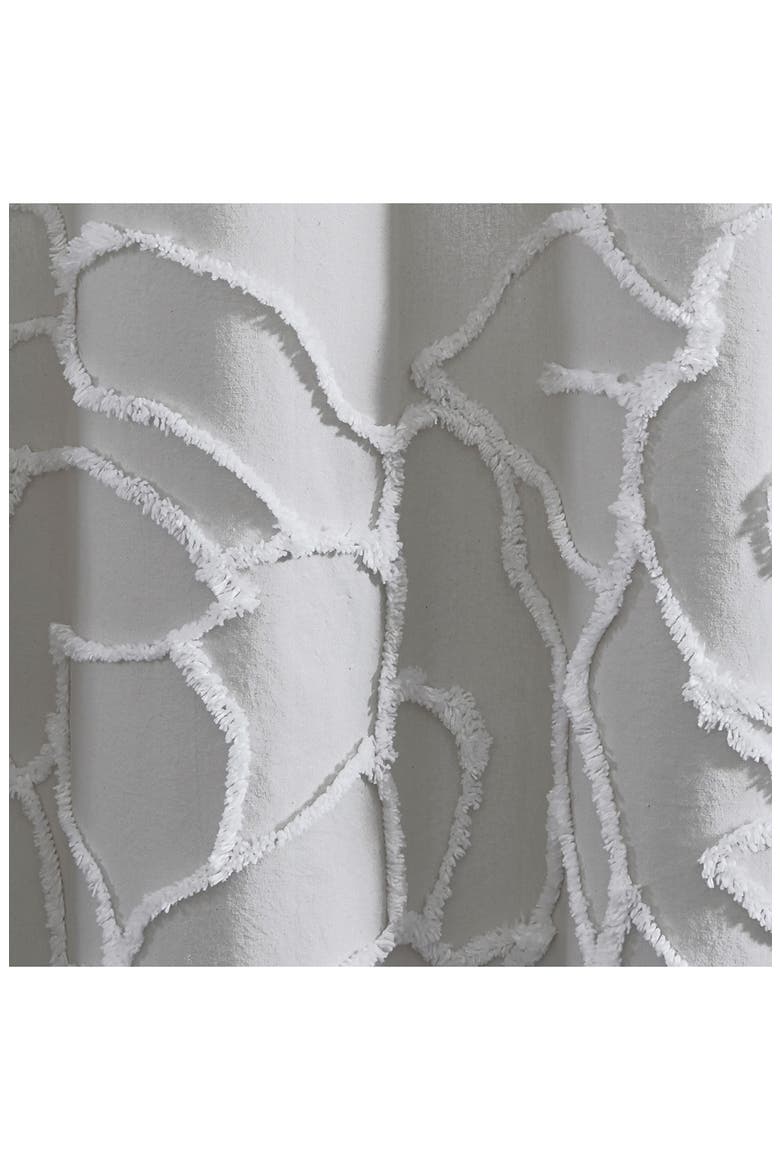 Chenille Rose Shower Curtain, Alternate, color, GREY
