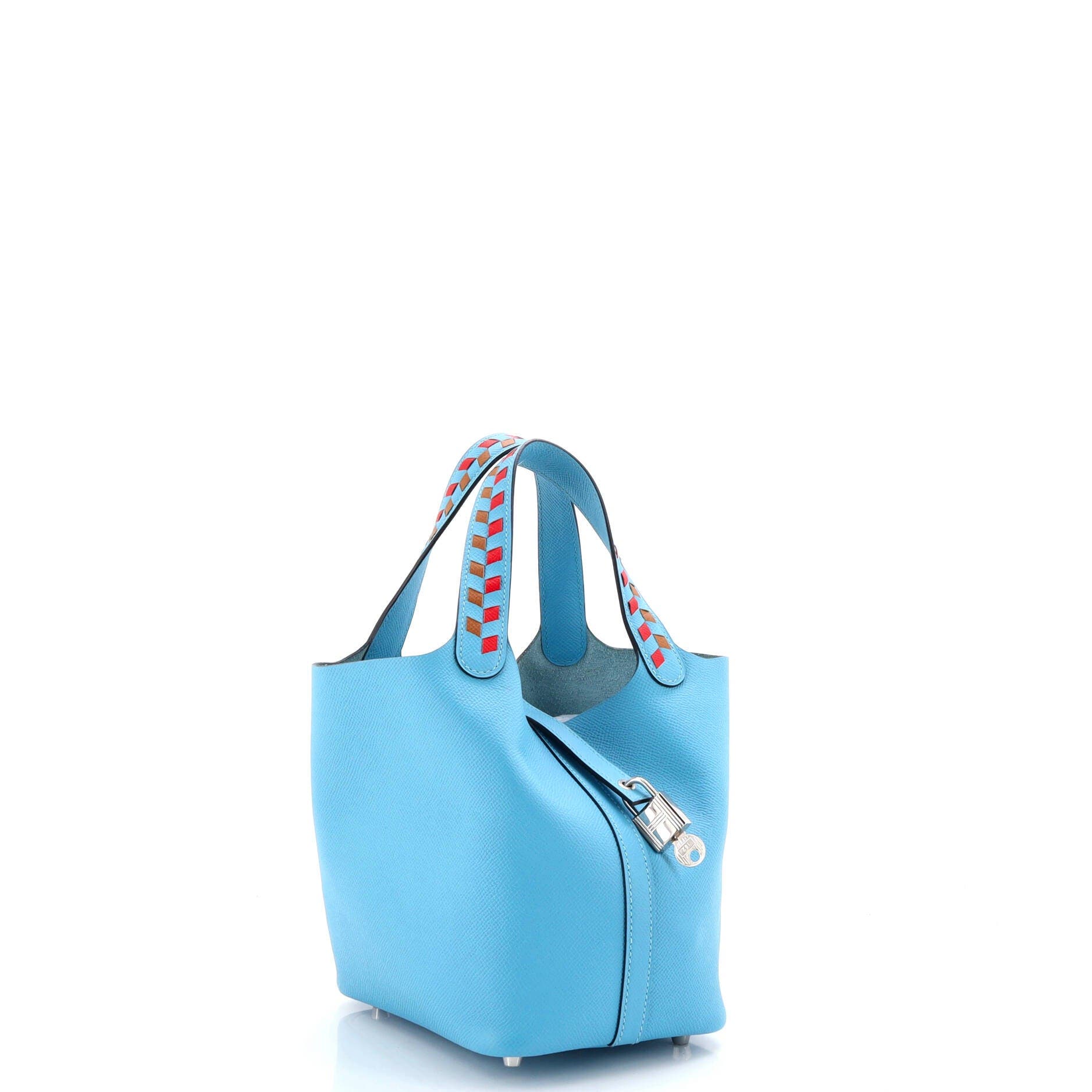 Picotin Lock Bag Tressage Epsom PM, Alternate, color, Blue
