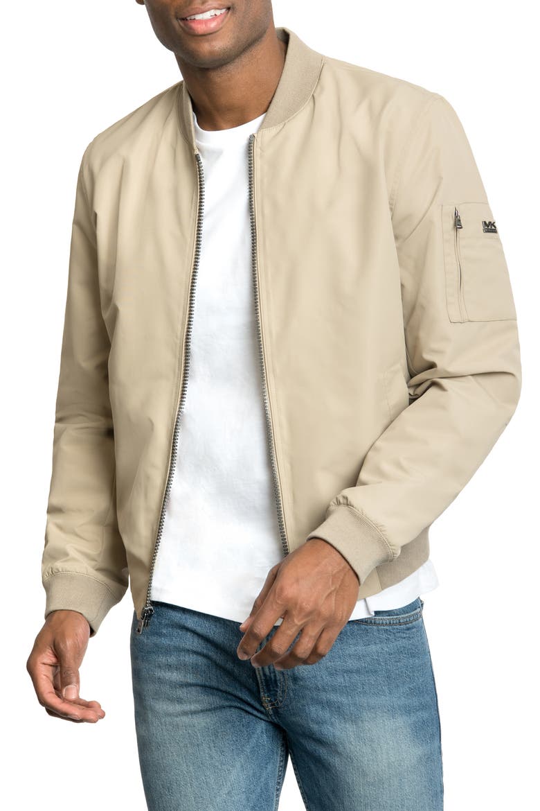 Alba Taslan Bomber Jacket, Main, color, KHAKI