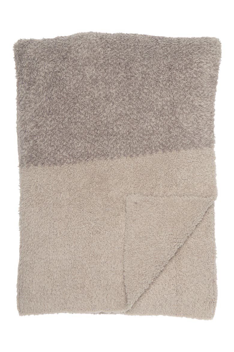 Luxe Heathered Stripe Throw Blanket, Main, color, LINEN-WARM GRAY