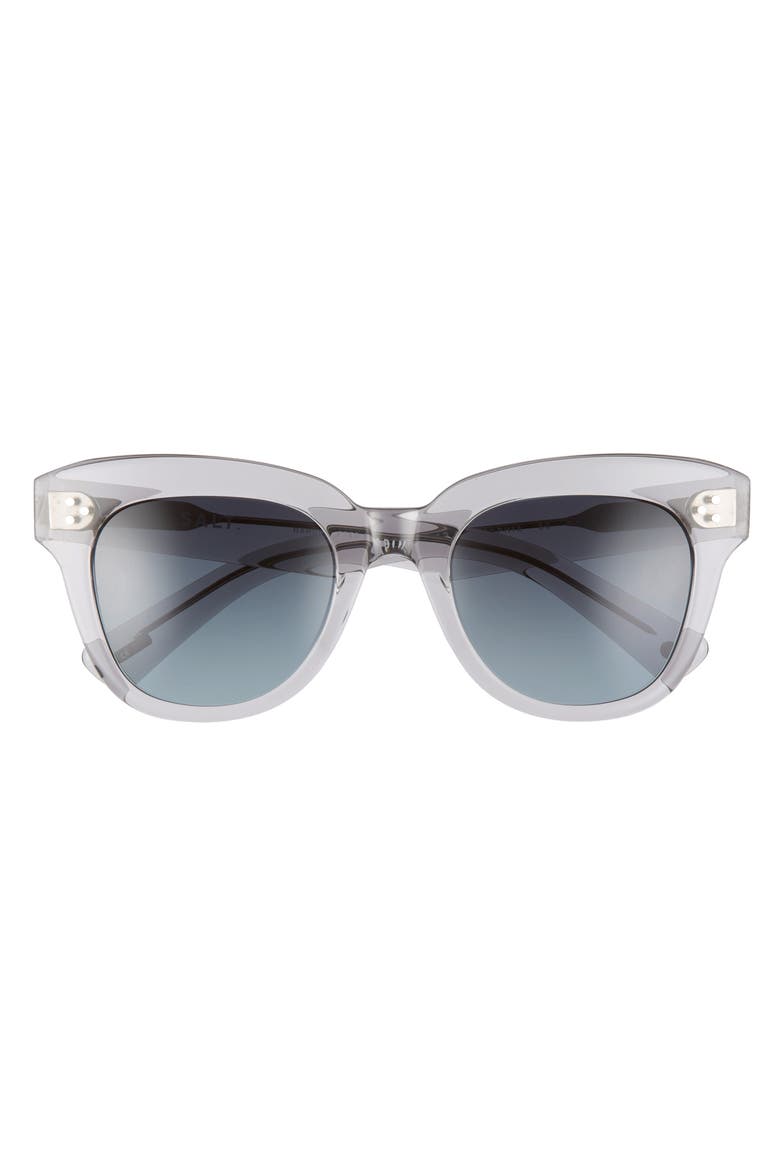 Sophia 52mm Polarized Square Sunglasses, Alternate, color, SMOKE GREY/ DENIM