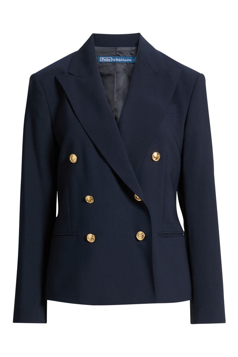 Stretch Wool Faille Blazer, Alternate, color, RL NAVY