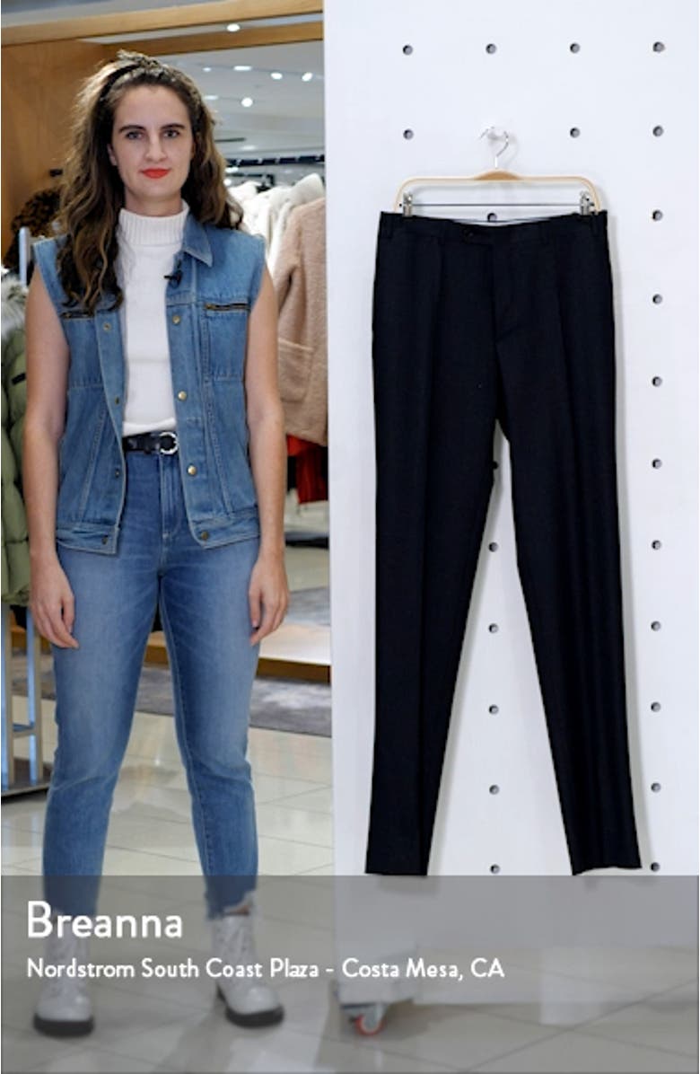 Flat Front Flannel Wool Trousers, sales video thumbnail