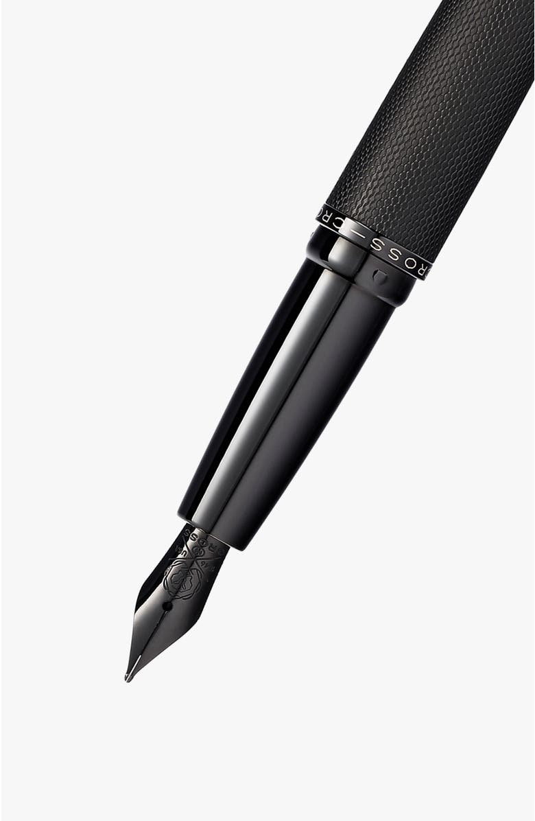 A.T. Cross ATX Medium Nib Fountain Pen, Alternate, color, Brushed Black