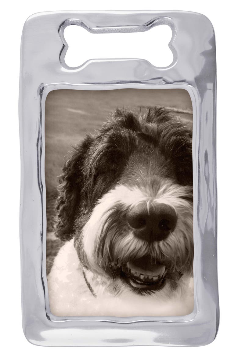 Open Dog Bone Picture Frame, Main, color, SILVER