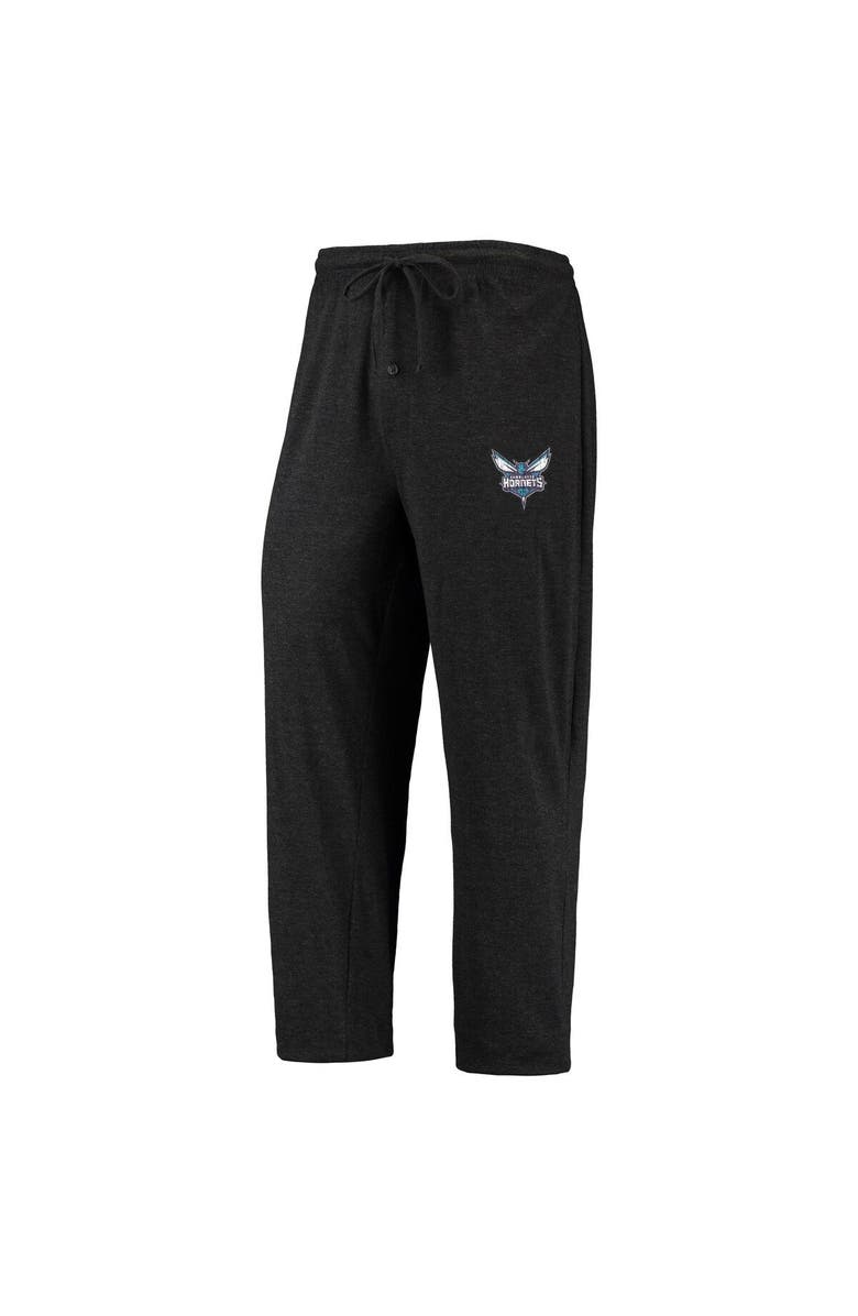 CONCEPTS SPORT Men's Concepts Sport Black/Teal Charlotte Hornets Long Sleeve T-Shirt & Pants Sleep Set, Alternate, color, Black