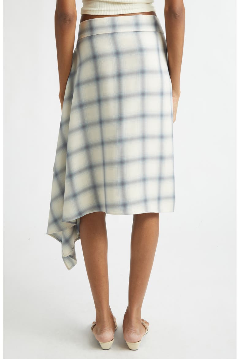 Check Zero Waste Asymmetric Skirt, Alternate, color, BLUE CHECK BLU