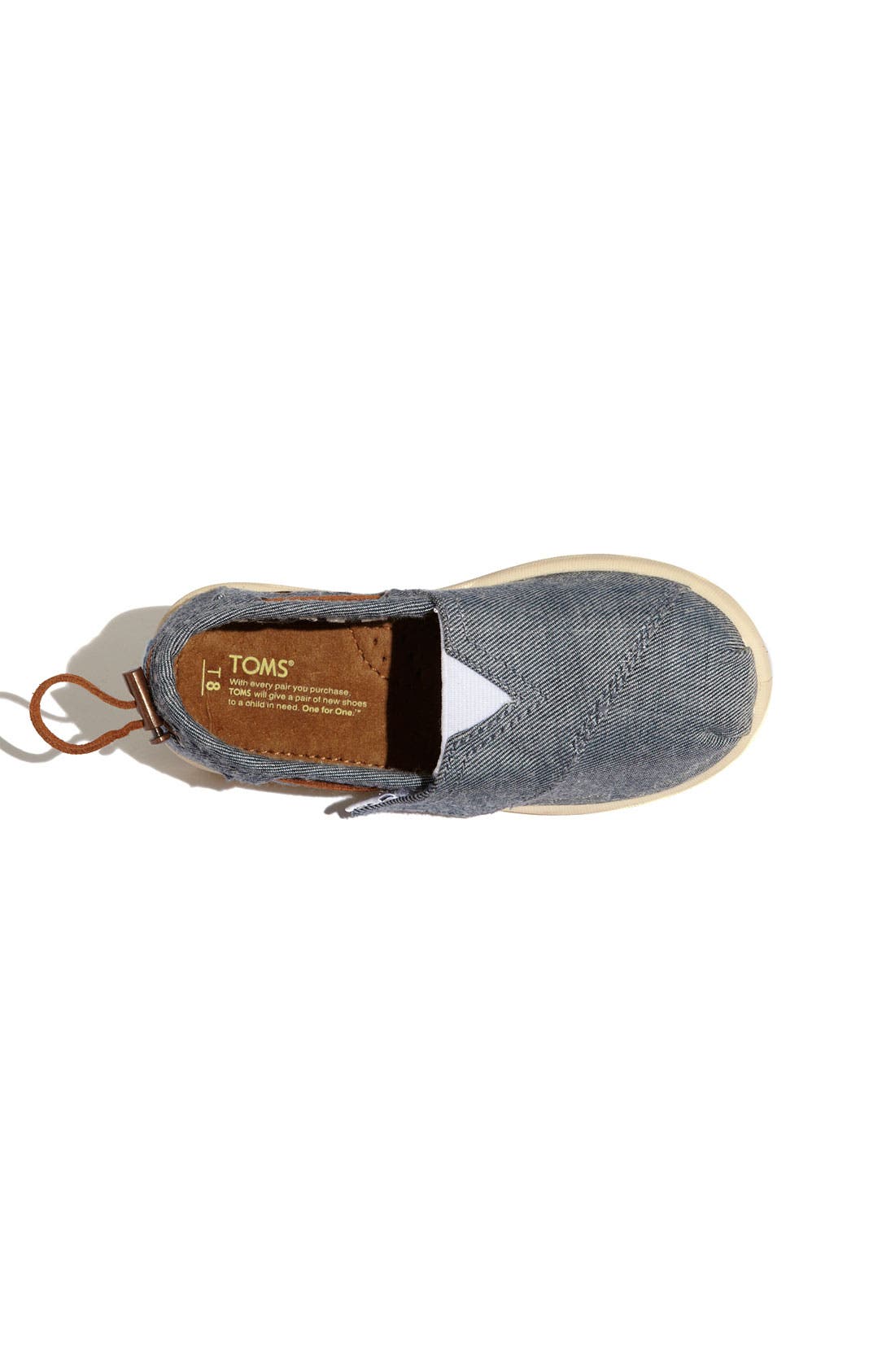 TOMS 'Classic Tiny - Bimini' Chambray Slip-On, Alternate, color, 