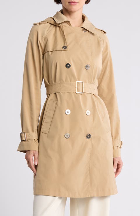 Belted Double Breasted Trench Coat