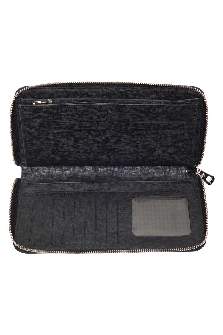 Zip Around Wallet, Alternate, color, BLACK