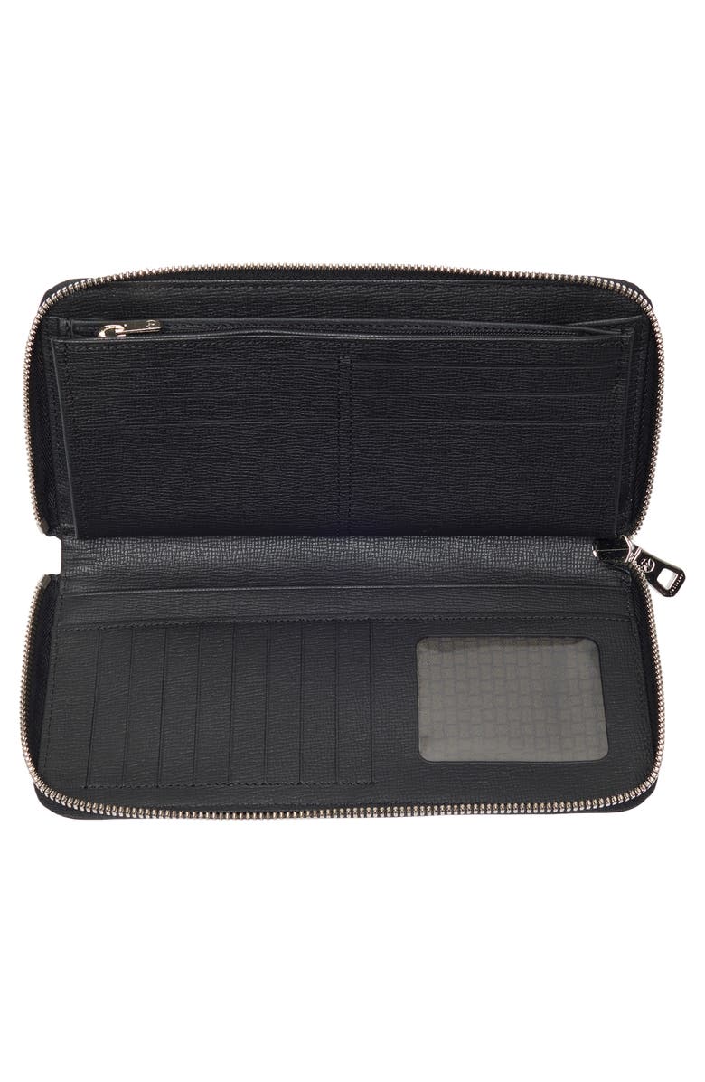 Longchamp Zip Around Wallet, Alternate, color, Black