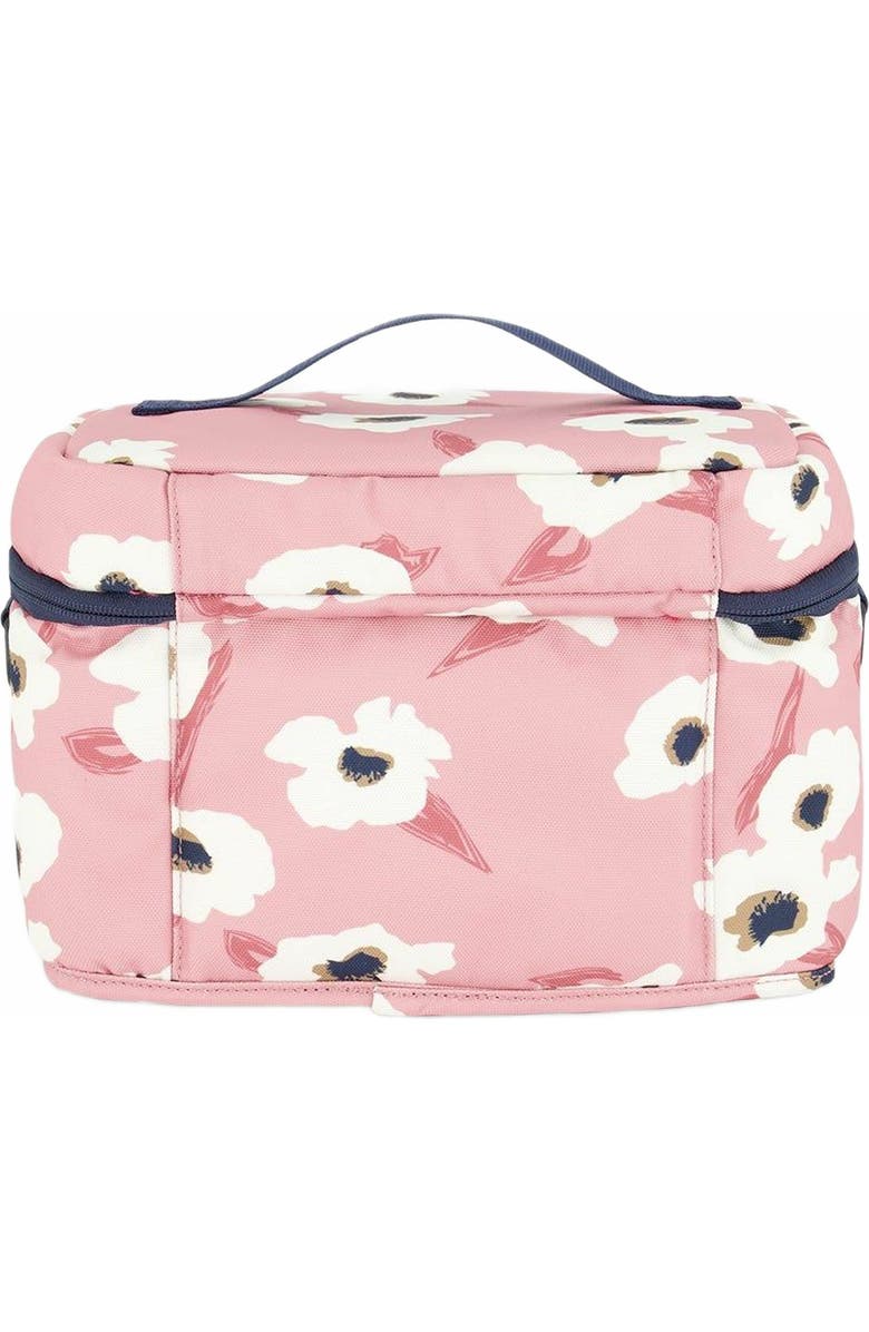 Deux par Deux Girl's Lunch Box Pink Printed Off White Flowers, Alternate, color,