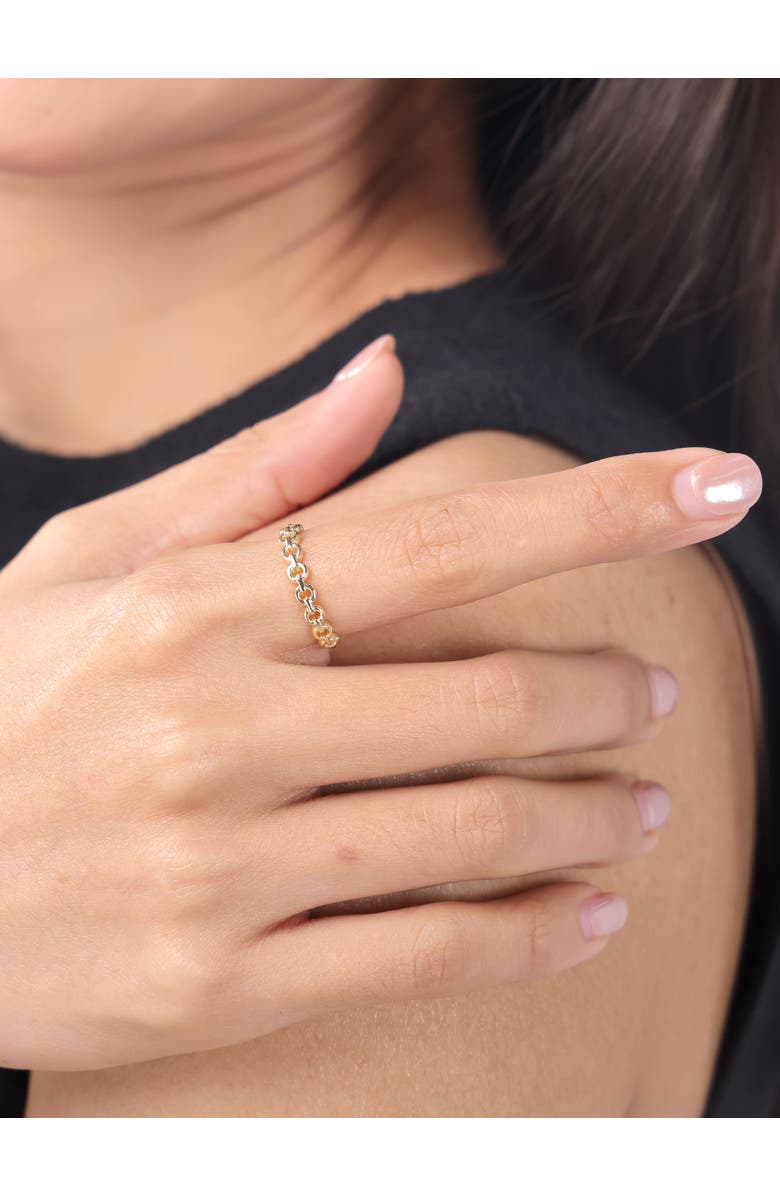 DEVATA Cable Link Ring in 14K Gold, Alternate, color, Yellow Gold