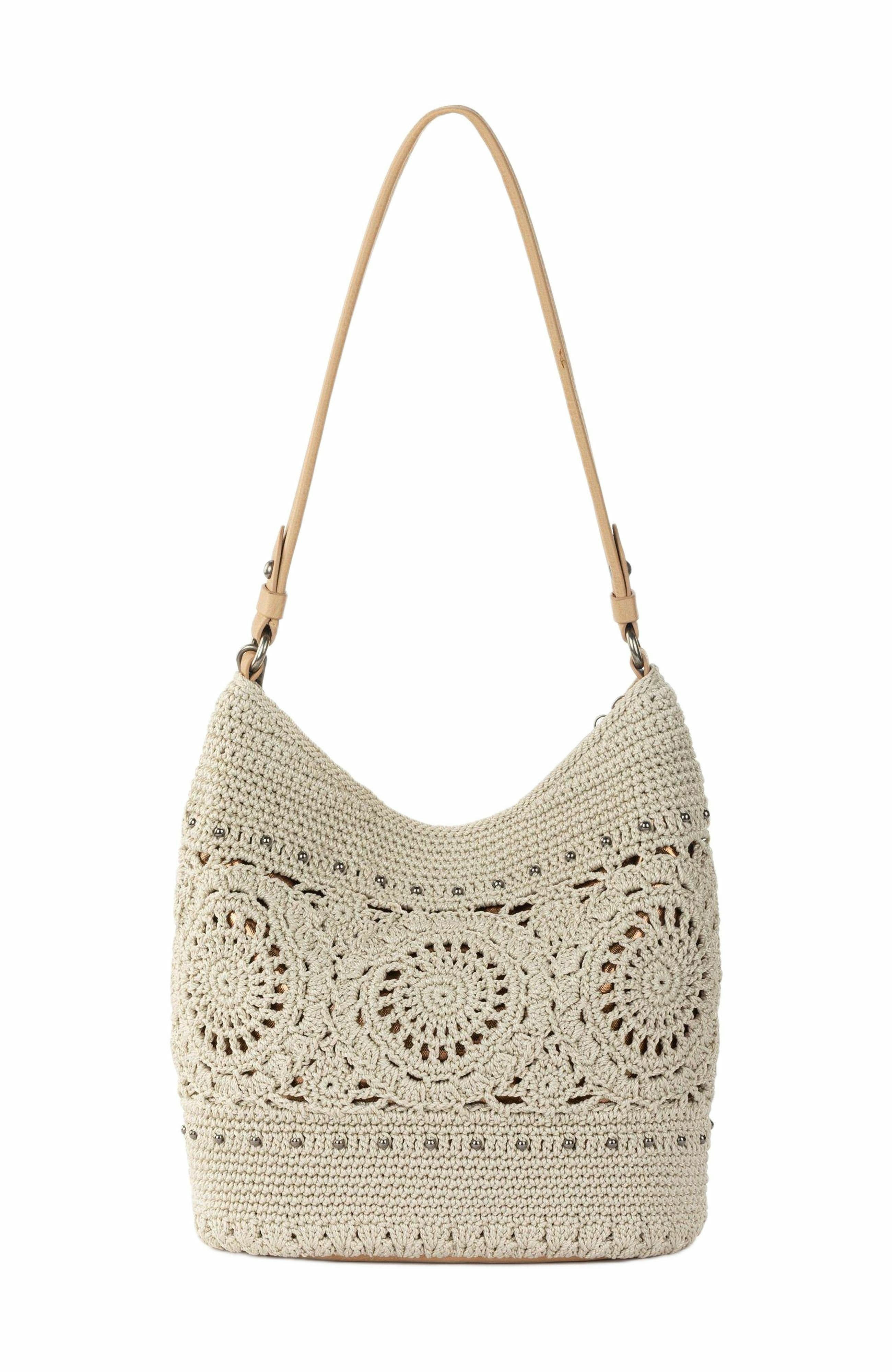 The Sak Sequoia Hobo Leather Bag, Alternate, color, Natural Medallion