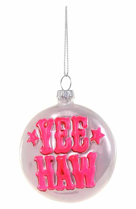 Cody Foster & Co. Yee Haw Glass Ornament